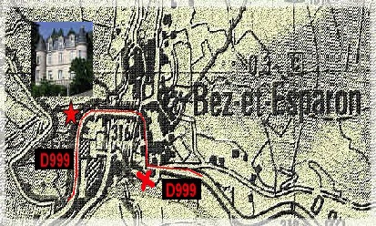 plan de Bez et situation du châteauMassal